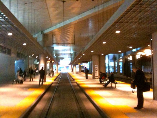 Disembarking right next to the theatre district