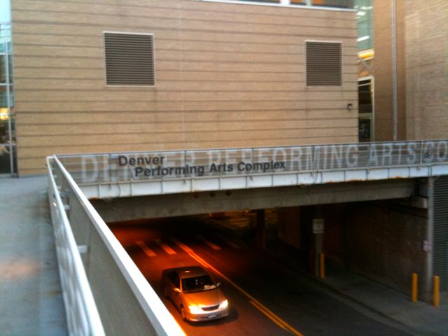 A back entrance to the Denver Theater district