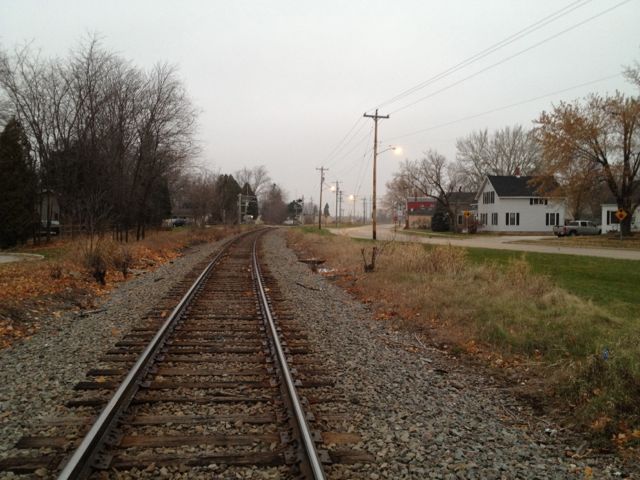 The railroad tracks